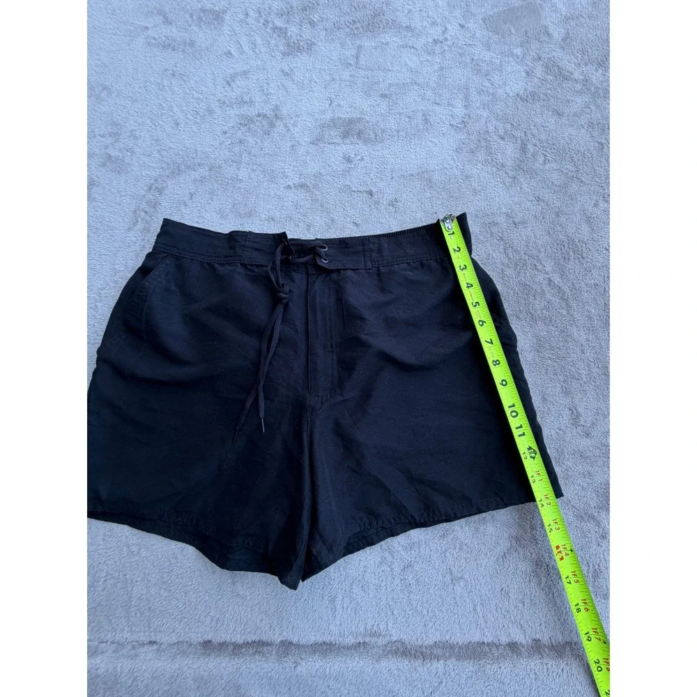 Catalina Board Shorts Womens L 12-14 Black Drawstring Swim Trunks